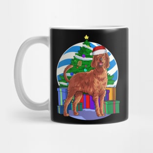 Irish Setter Dog Cute Santa Christmas Gift Mug